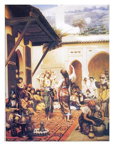 Fête de femmes dans un mariage à Tlemcen par Gaston Saint-Pierre (1833-1916)