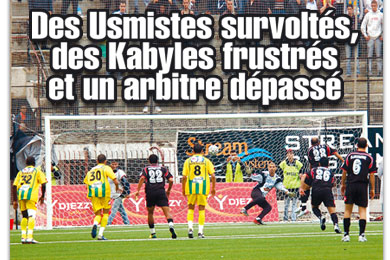 USMA 1 - JSK 0  : Les Usmistes survoltés, les Kabyles fatigués