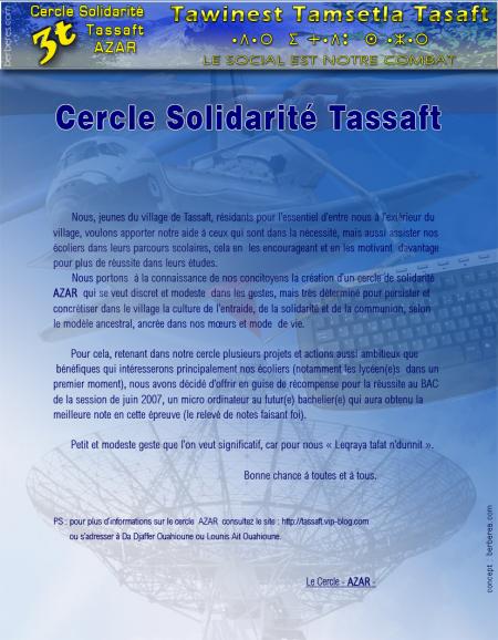 Cercle Solidarité de Tassaft  AZAR.