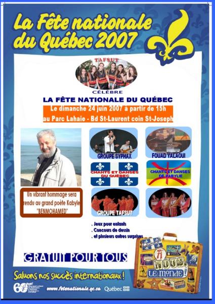 Fête nationale du Québec avec Tafsut