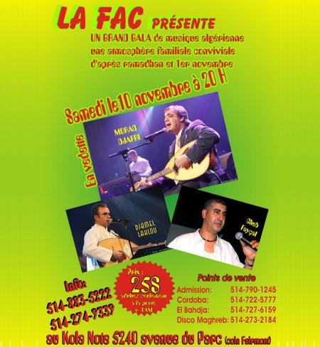 Un grand Gala de Musique Algérienne: Chaabi , Rai et Kabyle...